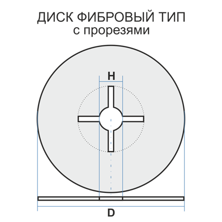 2 180 22.23 Фибра A 40 K 80 с прорезями