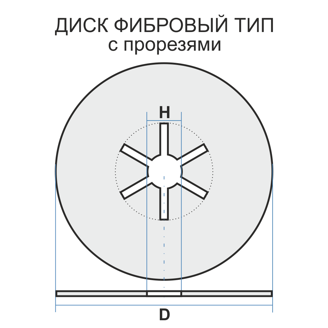 2 125 22.23 Фибра A 80 K 80 с прорезями