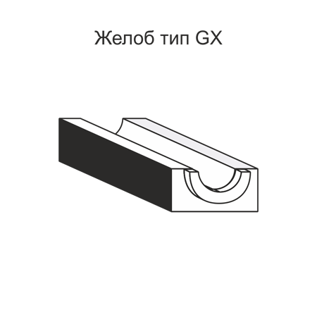Желоб GX 4 150 с пазом