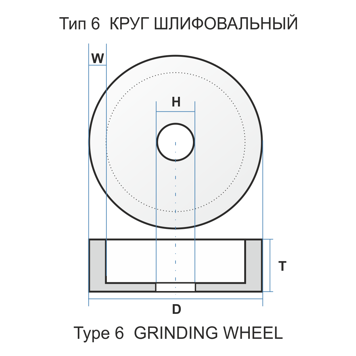 Абразивный инструмент на бакелитовой связке / Круги шлифовальные / 6 200 80 32 14А 40 K B 32 чертеж 100001 W154603347242001