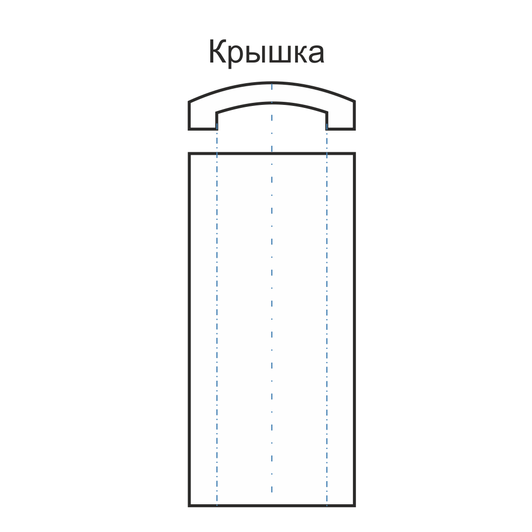 Крышка 350х115х56 шамот.